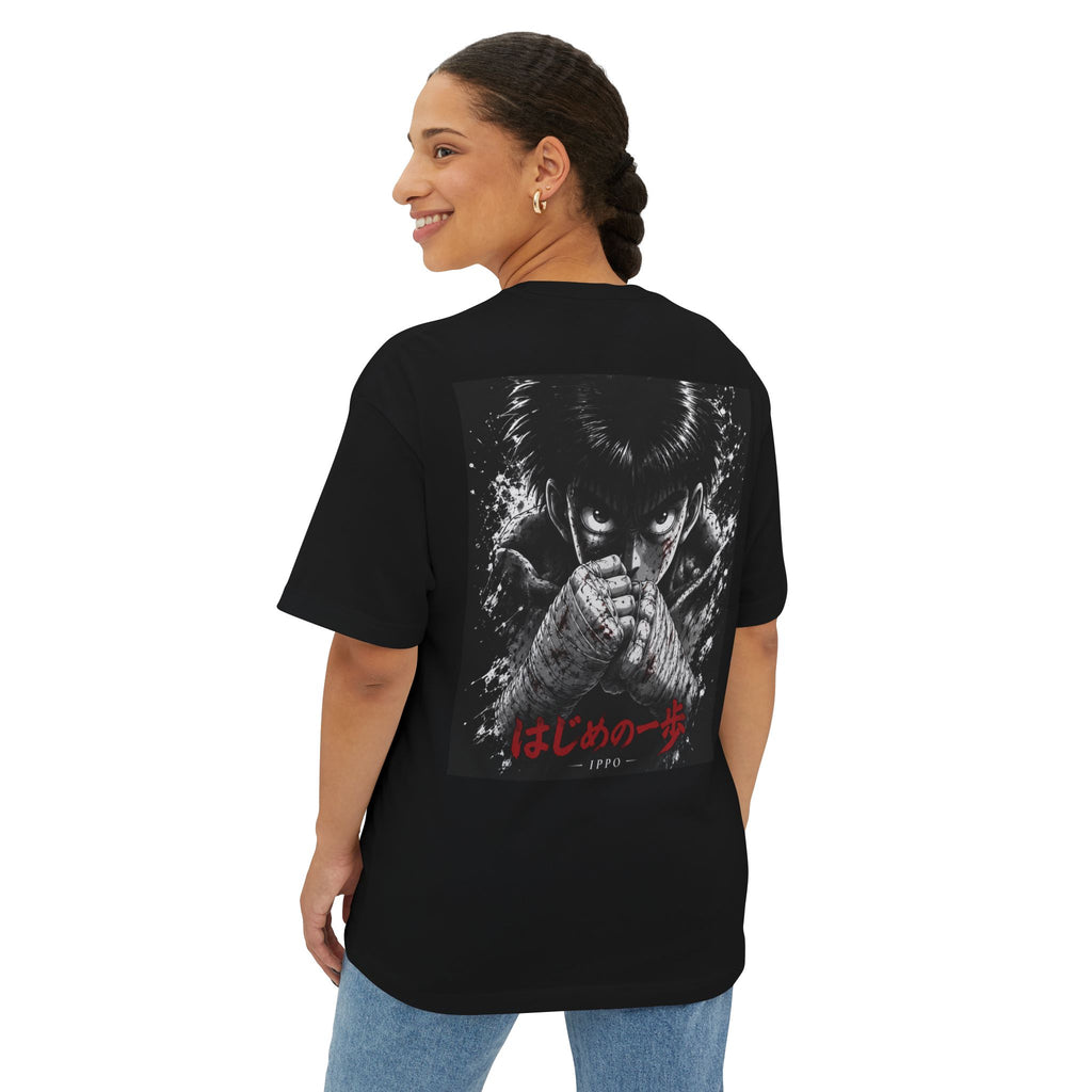 Boxy Tee — Gritty Anime 'Hajime no Ippo' Fist Graphic